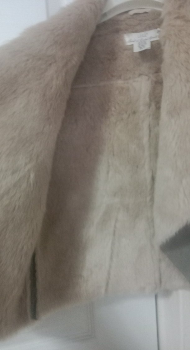 Gri Süet Kürklü V Yaka kız çocuk Yelek - Görsel 4