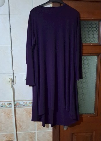 Mor Uzun Kollu Salaş Hamile Tunik, tesettür tunik - Görsel 2