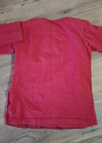 Kız Çocuk Uzun Kollu Kırmızı Fırfırlı bluz - Görsel 4