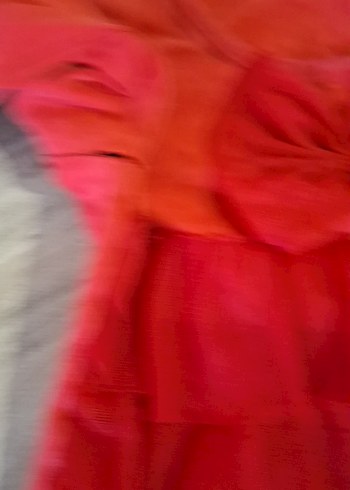 Kız Çocuk Uzun Kollu Kırmızı Fırfırlı bluz - Görsel 3