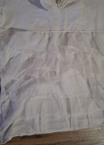 Uzun Kollu Beyaz Keten Kız Gömleği - Görsel 2