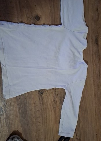 Uzun Kollu Beyaz Keten Kız Gömleği - Görsel 5