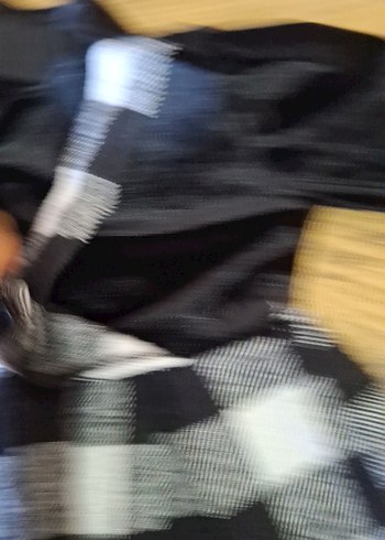 Kız Çocuk Siyah Ekose Uzun Kollu Elbise - Görsel 3