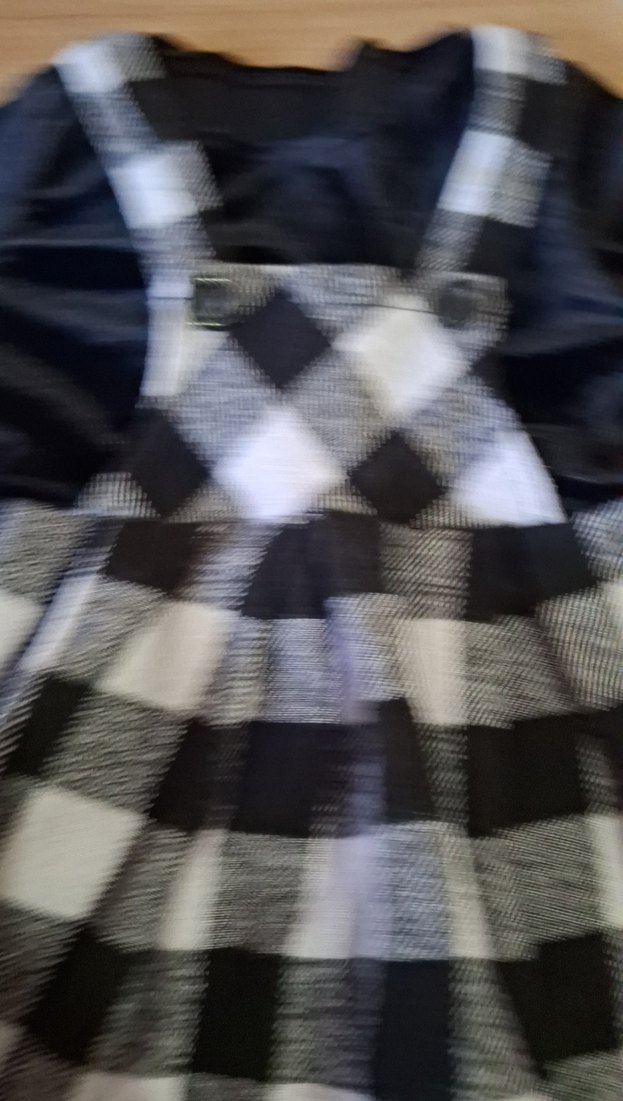 Kız Çocuk Siyah Ekose Uzun Kollu Elbise - Görsel 2