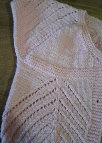 Kız Çocuk Pembe Triko Kolsuz Hırka - Görsel 3