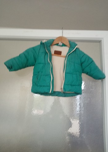 Zara Turkuaz Baskılı Zara Baby mont