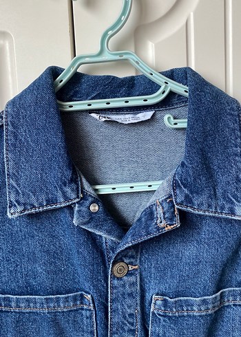 Düğmeli Mavi Kadın Denim Elbise - Görsel 2