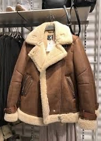 Kahverengi Kürklü Deri Kadın Kışlık Ceket - Görsel 2