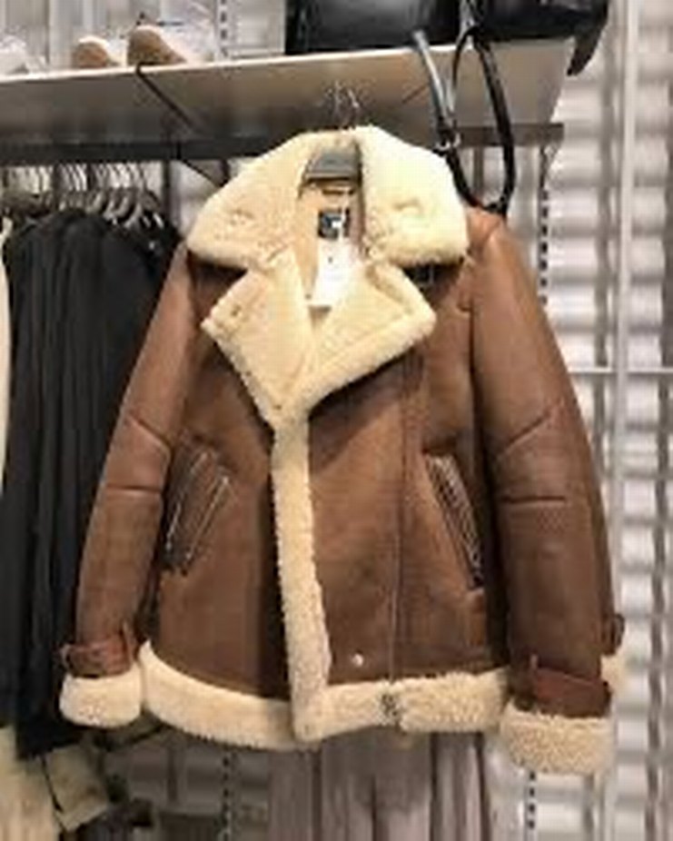Kahverengi Kürklü Deri Kadın Kışlık Ceket - Görsel 2