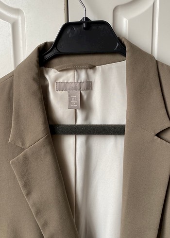 Haki Kadın Keten Blazer Ceket - Görsel 2