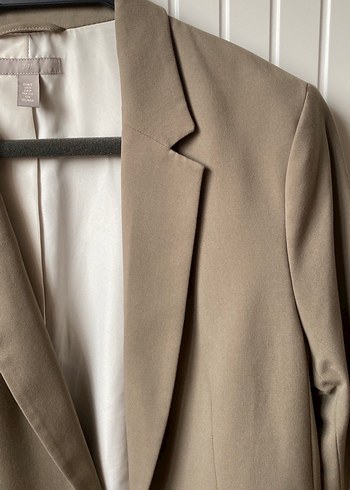 Haki Kadın Keten Blazer Ceket - Görsel 3