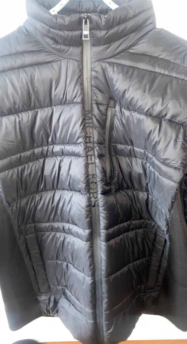 Erkek siyah fermuarlı orjinal Michael Kors ceket - Görsel 3