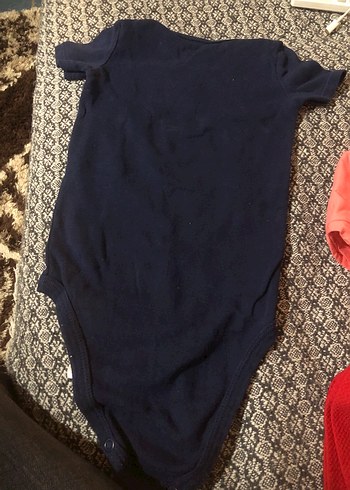 Koyu Mavi Baskılı Bebek Body - Görsel 3