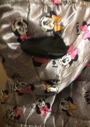 Kız Çocuk Gri Minnie Baskılı Fermuarlı Yelek - Görsel 3