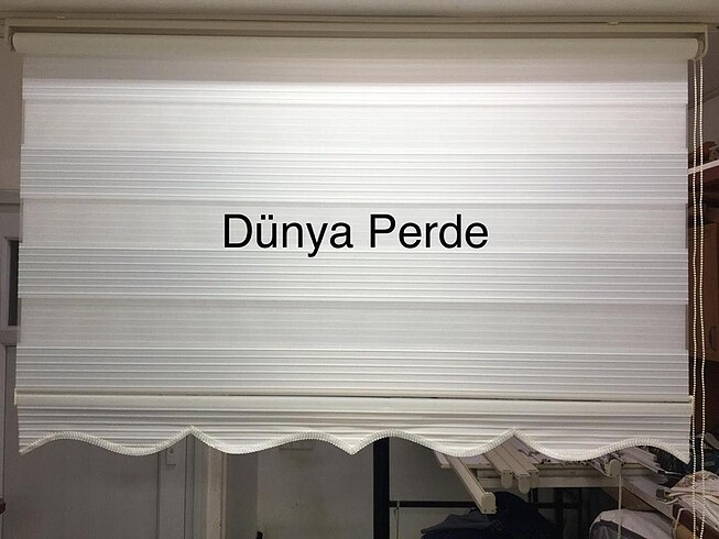 Taç 160x200 Brillant Beyaz Zebra Perde SIFIR Ürün