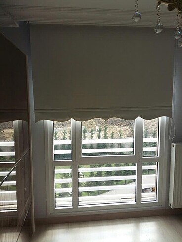 Beden 200x200 Beyaz Stor Etek Dilimli SIFIR 2 Adet