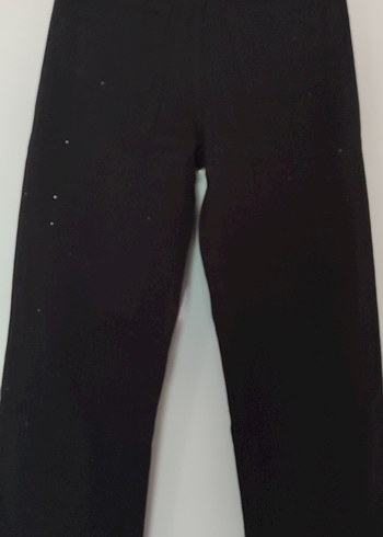 13-14 Yaş Beden Siyah taşlı Yumuşak kumaştan kot pantalon