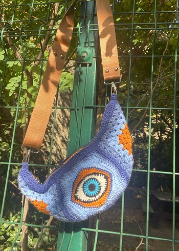 Beden mavi Renk Nazar Boncuklu Freebag Özgür Ruhların Çantası