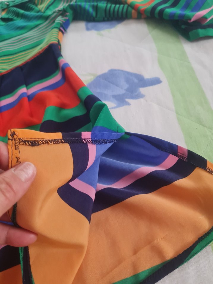 Uzun Kollu Renkli Çizgili Hamile Tunik - Görsel 4