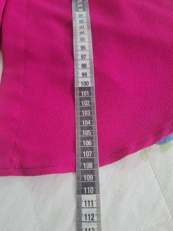 Uzun Kollu Düğmeli Pembe Kadın Tunik - Görsel 5