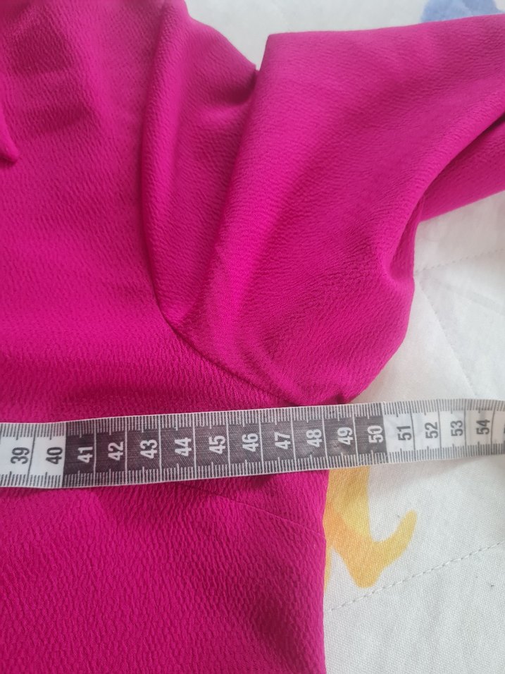 Uzun Kollu Düğmeli Pembe Kadın Tunik - Görsel 3