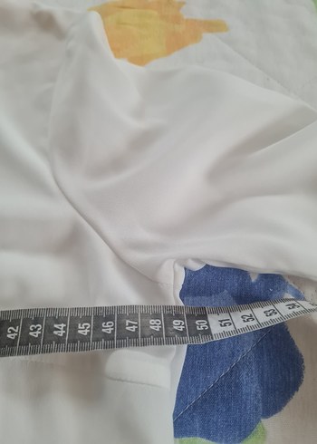 Beyaz Uzun Kollu Salaş Kadın Bluz - Görsel 8