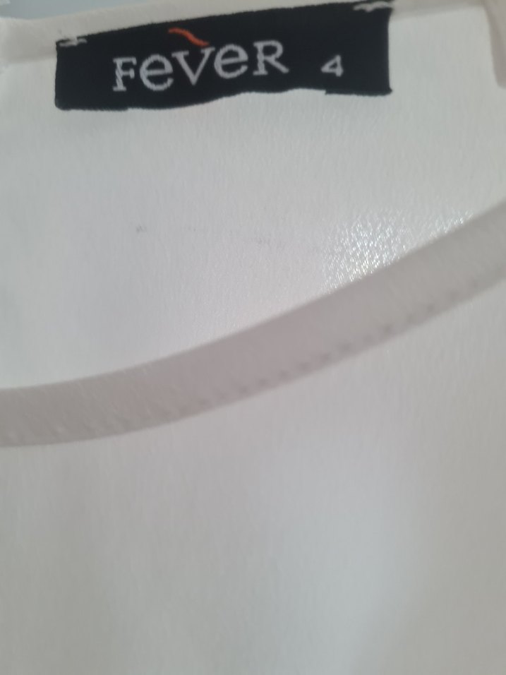 Beyaz Uzun Kollu Salaş Kadın Bluz - Görsel 4