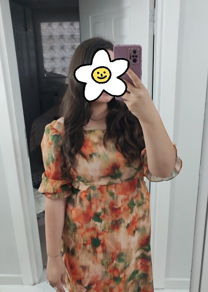 Trendyolmilla A kesim şifon uzun elbise - Görsel 4