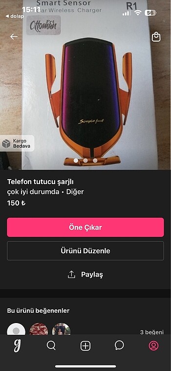 Telefon tutucu