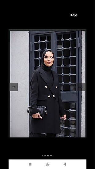 Melike Tatar Tesettür Siyah Takım