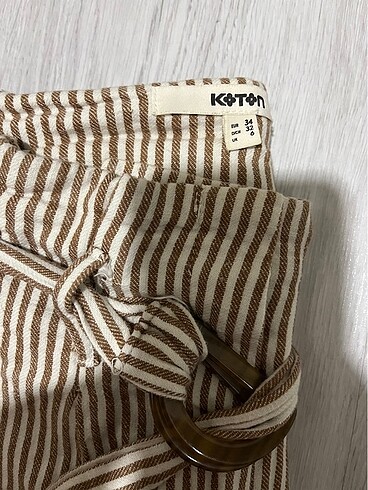 s Beden KOTON KEMERLİ PANTOLON