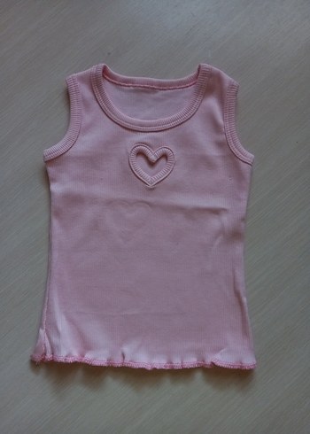 Kalp Detaylı Pastel Renkli Çocuk badi - Görsel 3