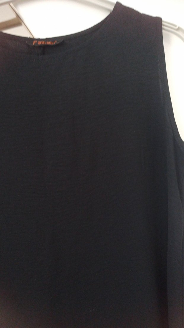 Siyah Kolsuz Midi elbise - Görsel 4