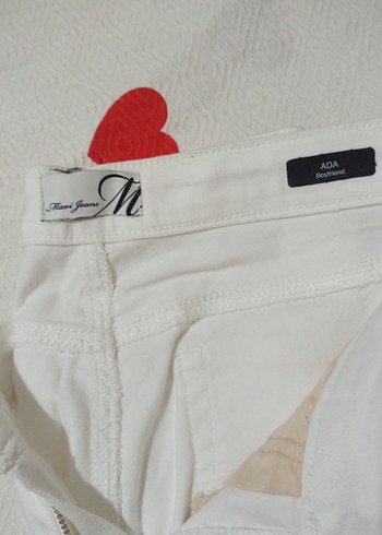 Beyaz Kadın Kot Pantolon - Görsel 6