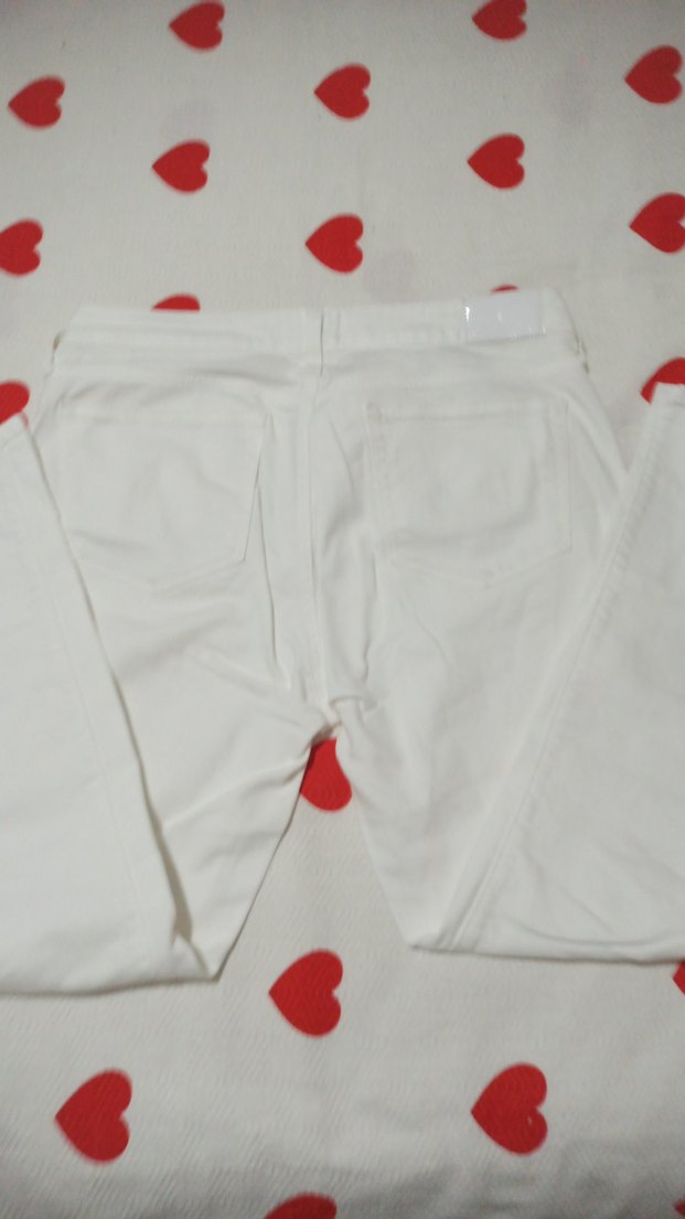 Beyaz Kadın Kot Pantolon - Görsel 3