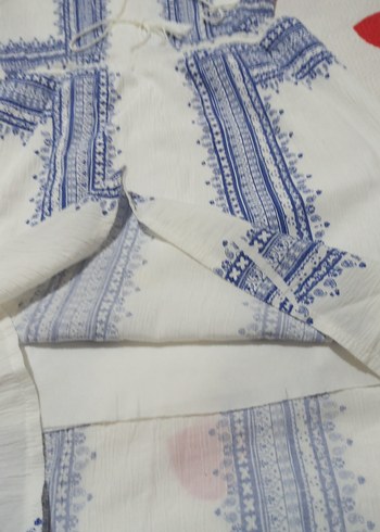 yarım kollu diz hizasında belden lastikli elbise - Görsel 3