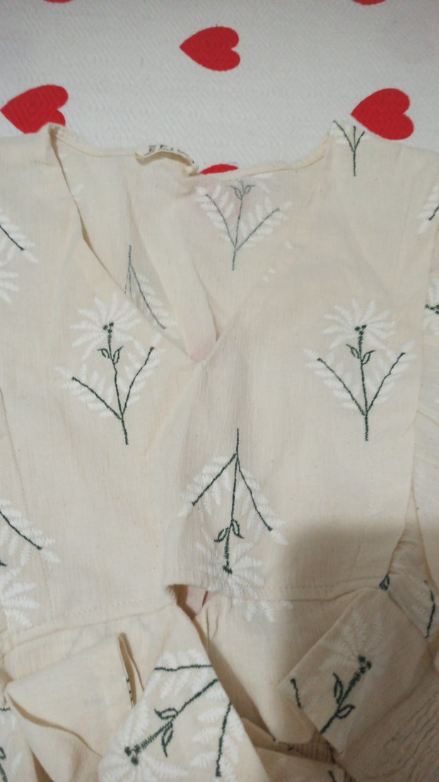 Nakış İşlemeli balon kollu alt üst takım - Görsel 3