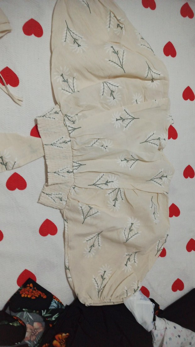 Nakış İşlemeli balon kollu alt üst takım - Görsel 5