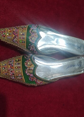 36 Beden yeşil Renk Vintage terlik