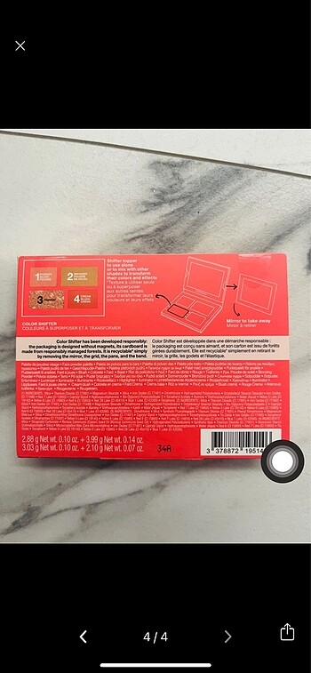 Beden Renk Sephora palet