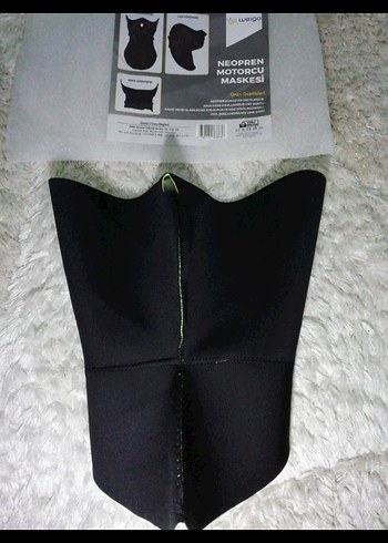 Siyah Neopren Motorcu Maskesi Velcro Bantlı - Görsel 4