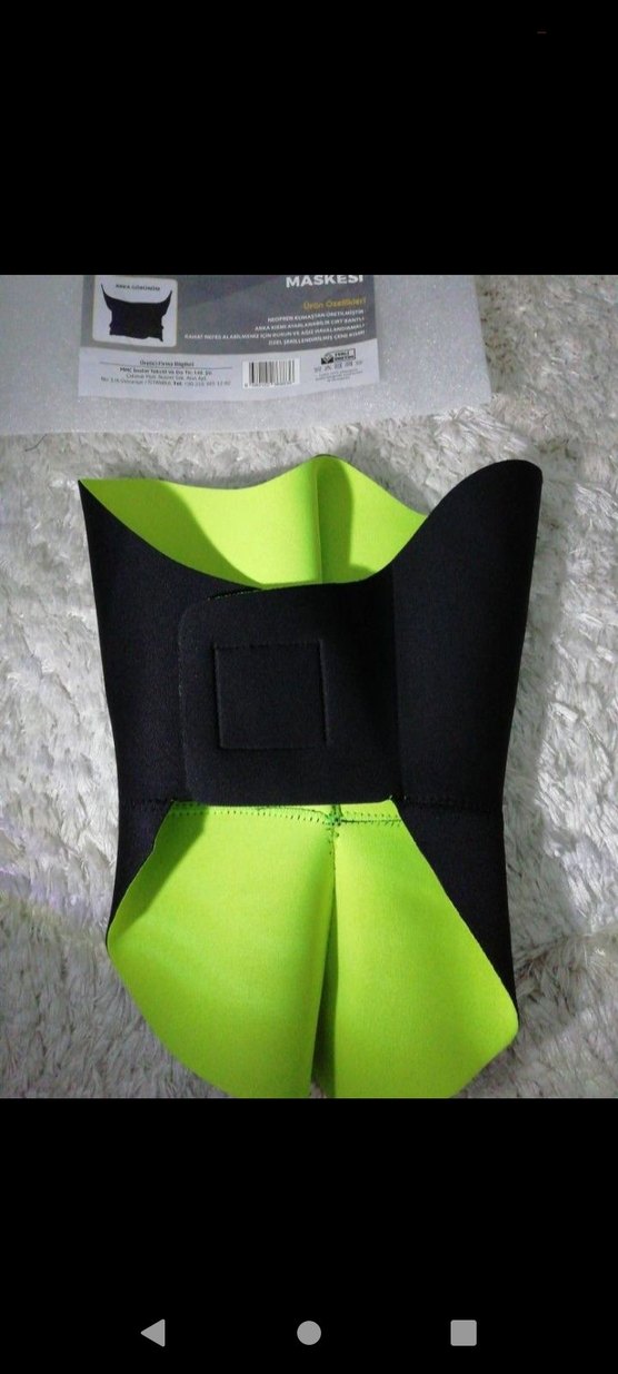 Siyah Neopren Motorcu Maskesi Velcro Bantlı - Görsel 5