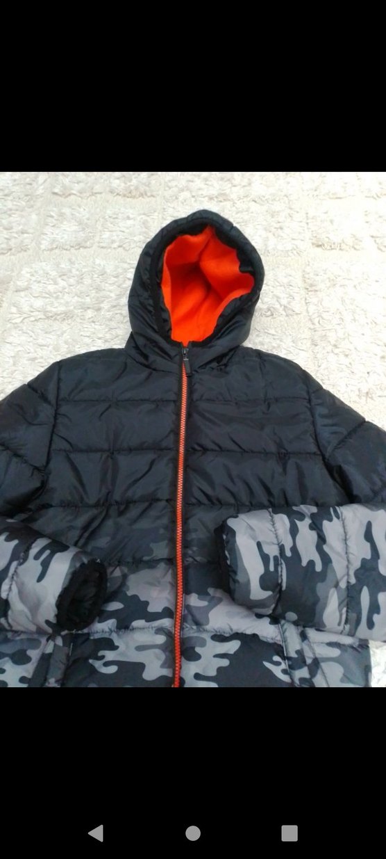 Erkek Çocuk Kamuflaj Desenli Kapüşonlu Mont - Görsel 5