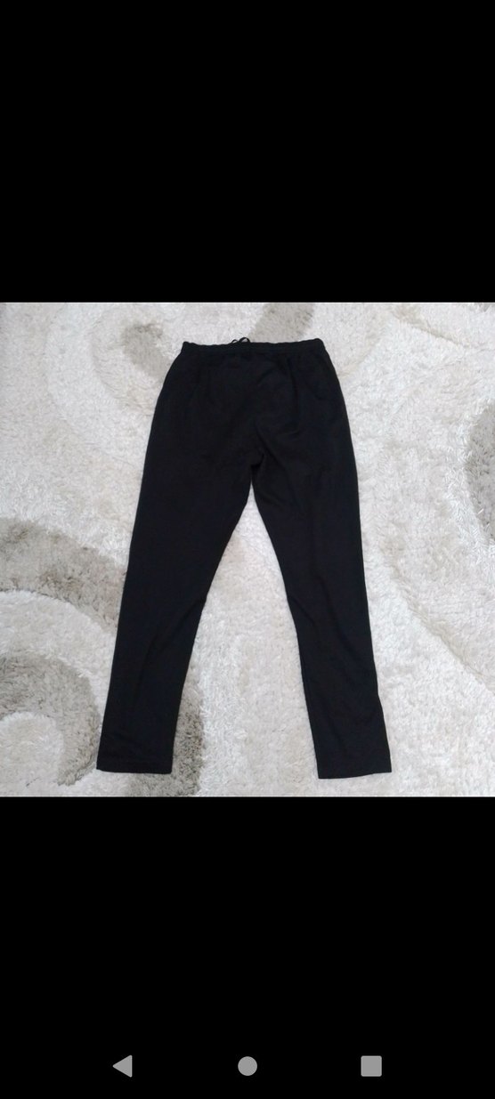 Siyah Baskılı Rahat Kesim Erkek Eşofman Altı - Görsel 4