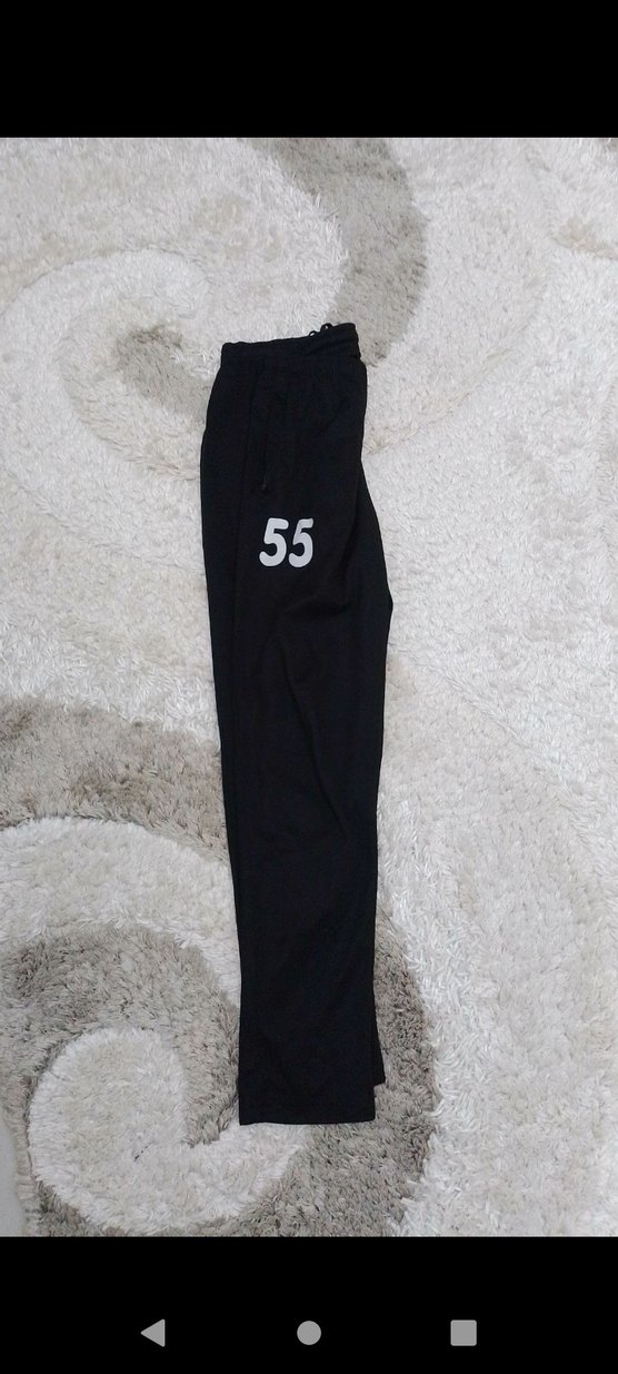 Siyah Baskılı Rahat Kesim Erkek Eşofman Altı - Görsel 5