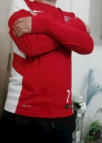 orjinal Nike.Kırmızı Uzun Kollu Spor Sweatshirt - Görsel 3