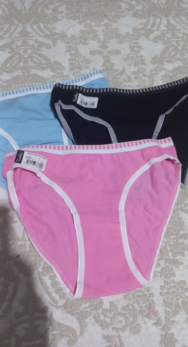 Tutku marka Kadın Üçlü Pastel Renk Midi Külot Seti - Görsel 2