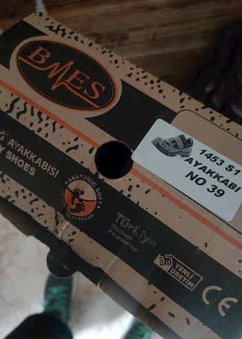 Gri iş ayakkabısı demir burun Cırt Cırtlı - Görsel 6