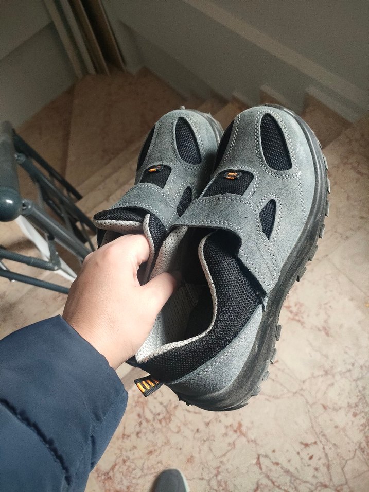 Gri iş ayakkabısı demir burun Cırt Cırtlı - Görsel 2