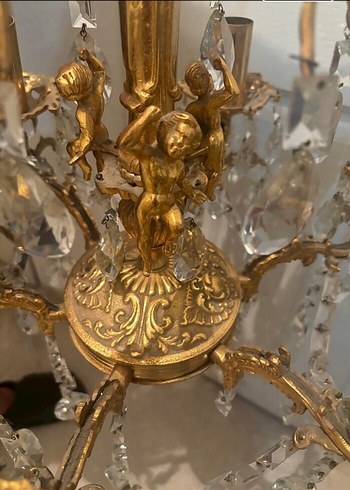 Altın Renkli Kristal Duvar Lambası - Görsel 3